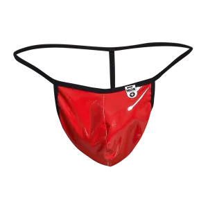 Male Basics Mob Men's Sexy Sheer T Back Thong Red Mirror