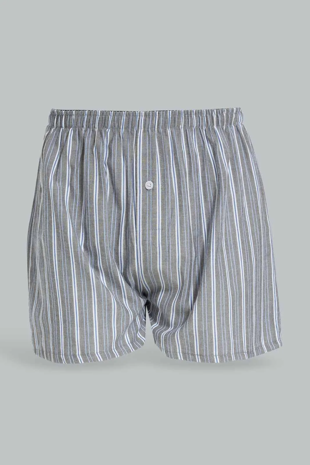 Men Grey Boxer Short Set (2 Piece)