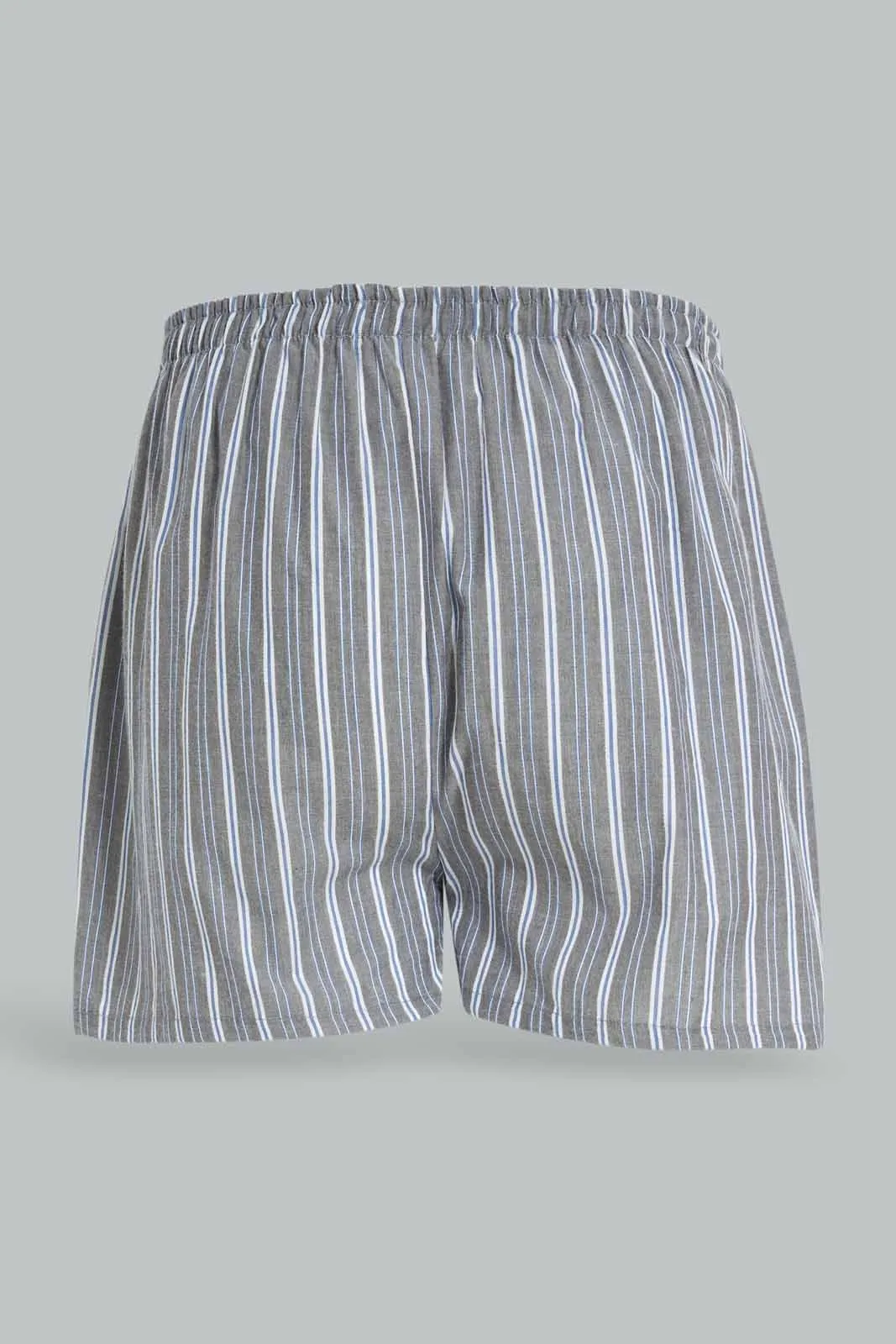 Men Grey Boxer Short Set (2 Piece)