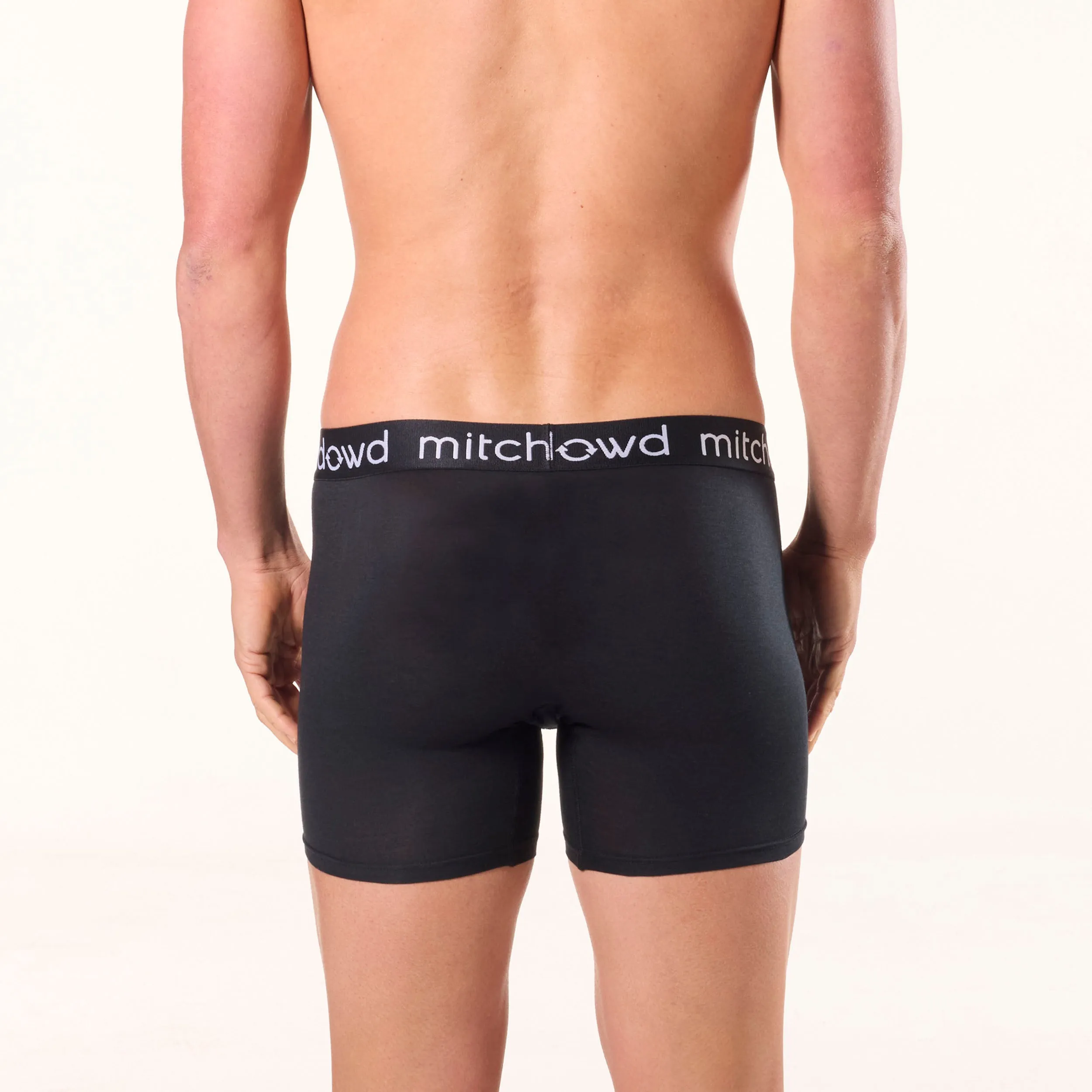 Men's Bamboo Long Leg Trunk 3 Pack - Black