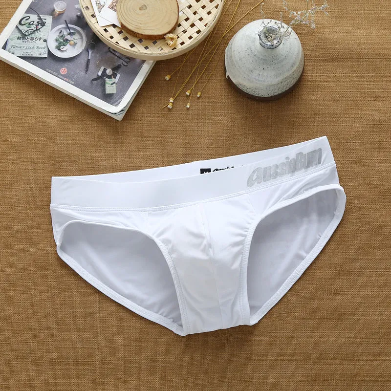 Men's Triangle Milk Silk Low Waist Elastic Three-dimensional Comfortable Underwear