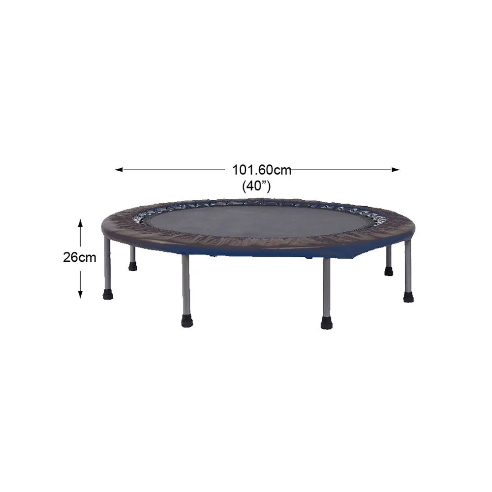 Mini Trampoline Jogger Rebounder Home Gym Workout Fitness - black