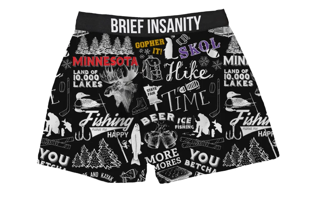 Minnesota Chalkboard Boxer Shorts