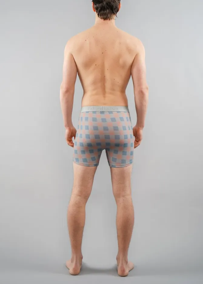 Newman Boxer Brief | Grey Checkerboard