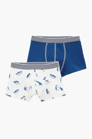 Petit Bateau 2-Pack Boys Boxer Shorts - Penguin (Size 3 left)