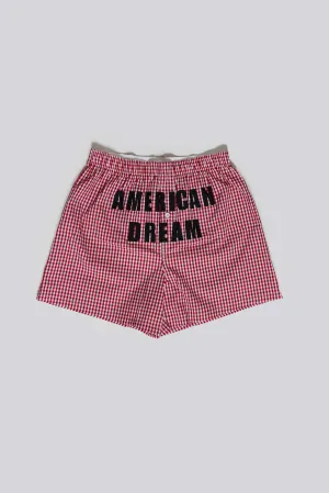 Red Gingham Printed Boxers