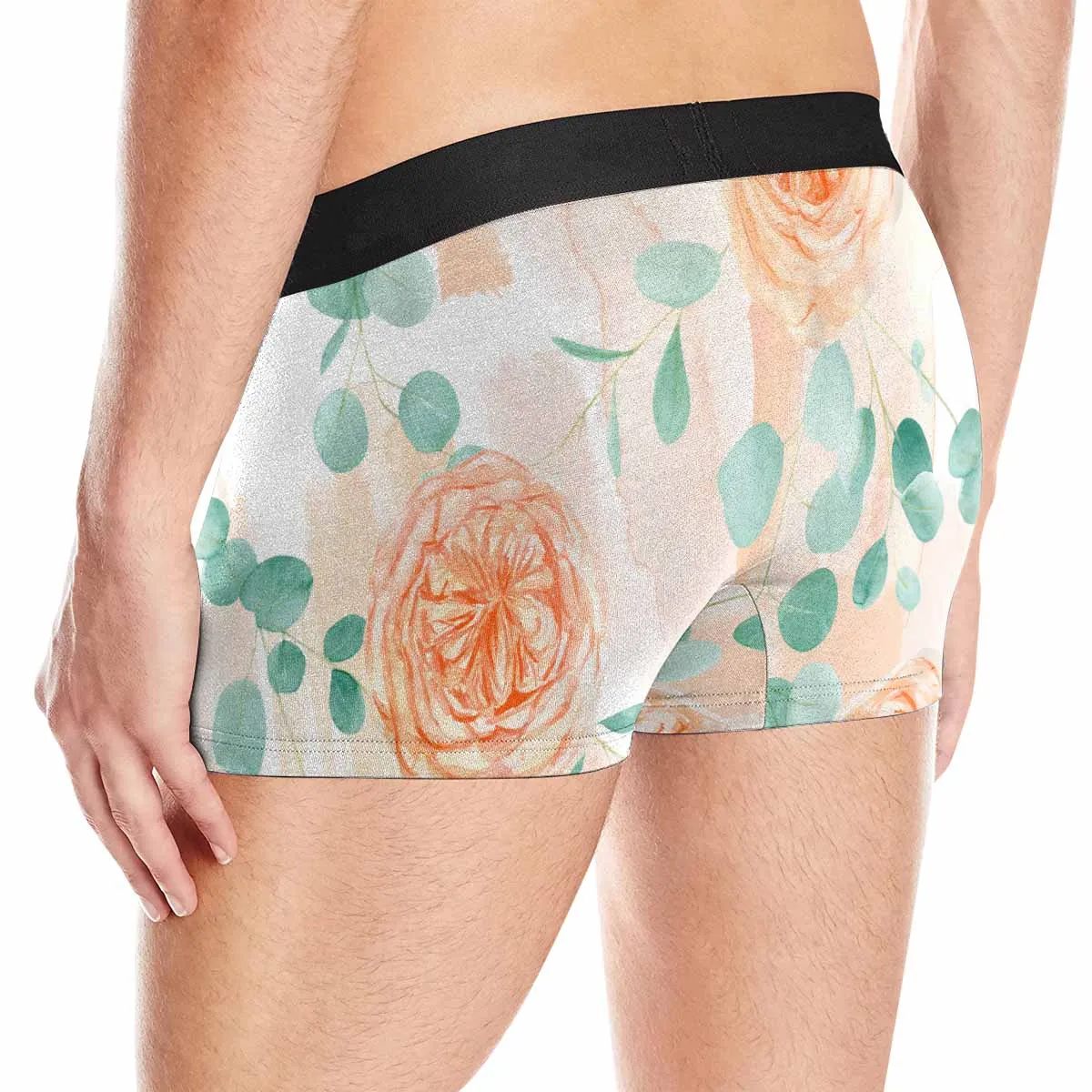 Roses and Eucalyptus AUS Men's All Over Print Boxer Briefs (Made In AUS)