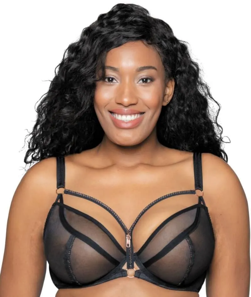 Scantilly Unzipped Plunge Bra - Black