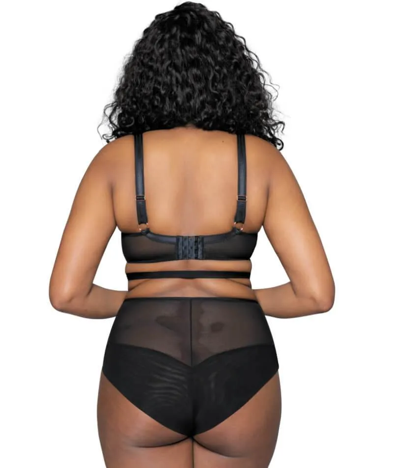 Scantilly Unzipped Plunge Bra - Black