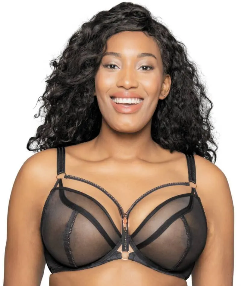 Scantilly Unzipped Plunge Bra - Black