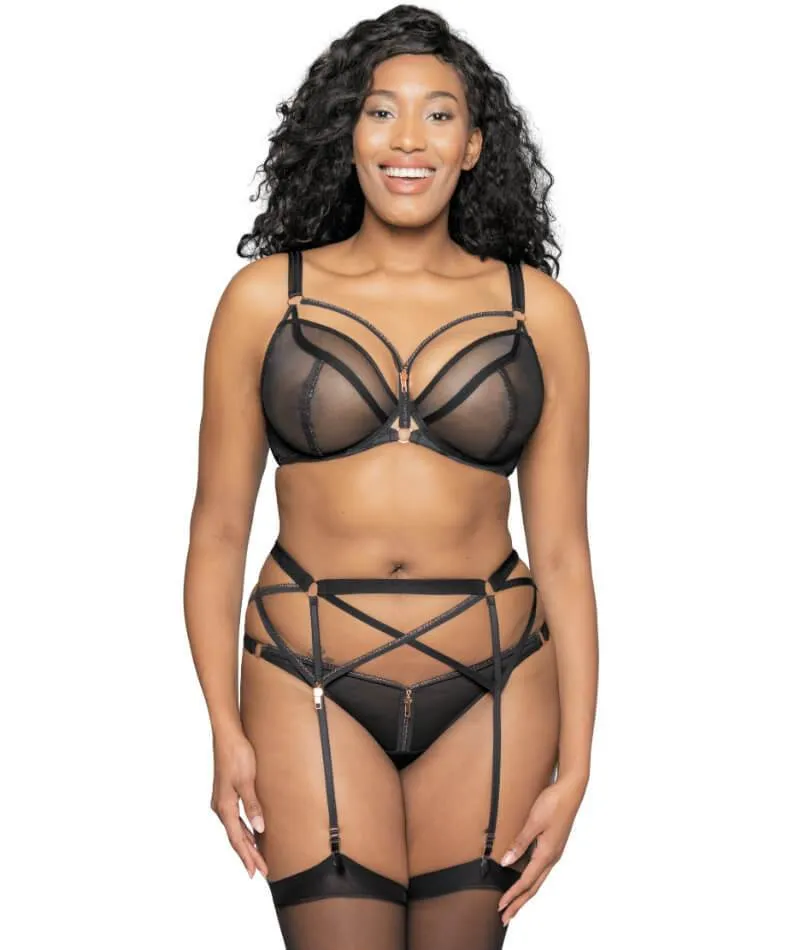 Scantilly Unzipped Plunge Bra - Black