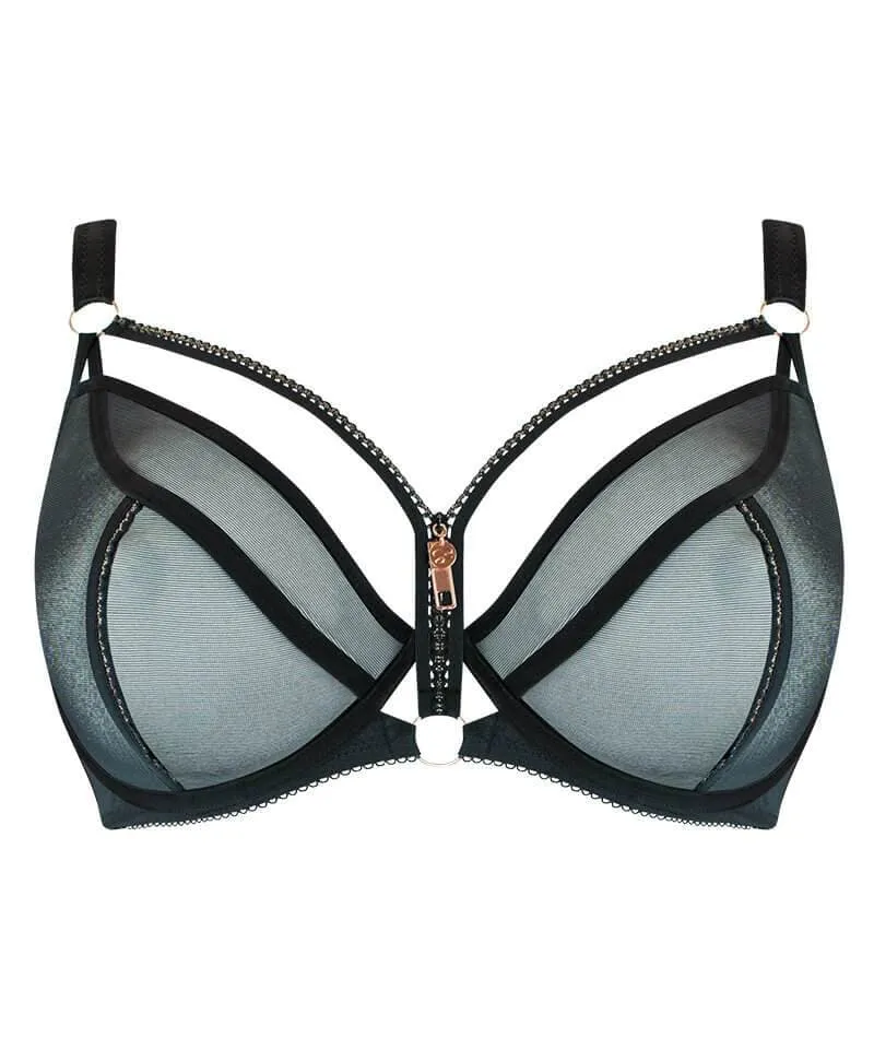 Scantilly Unzipped Plunge Bra - Black