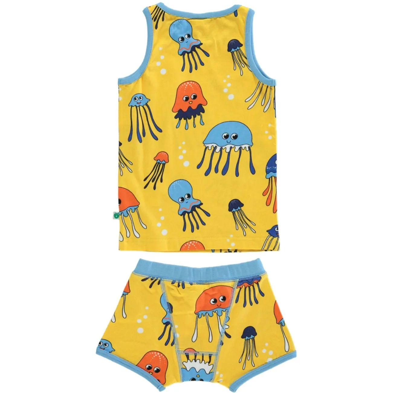 Småfolk Yellow Underwear Set With Mermaids