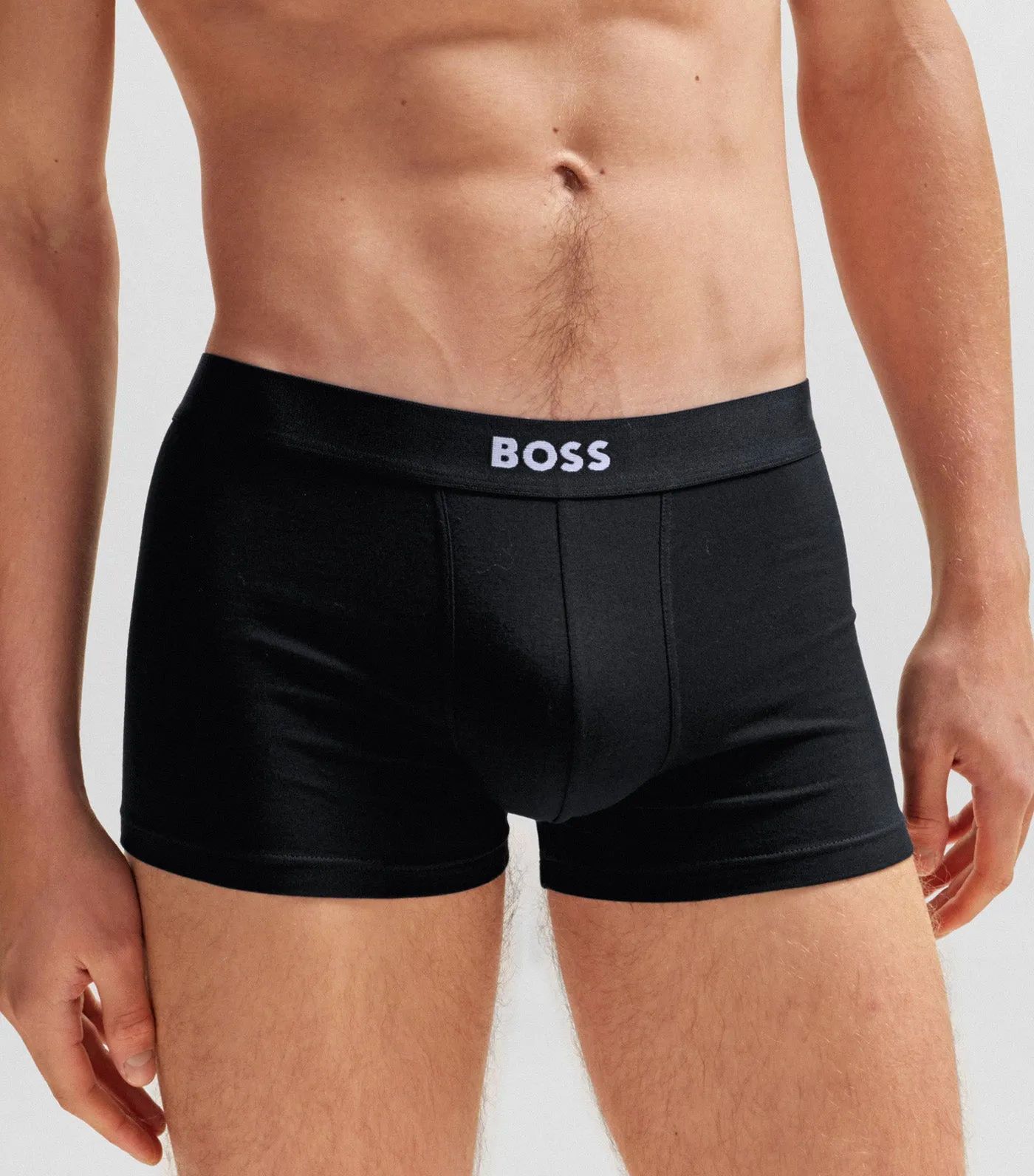 Two-Pack of Stretch-Cotton Trunks with Logo Waistbands