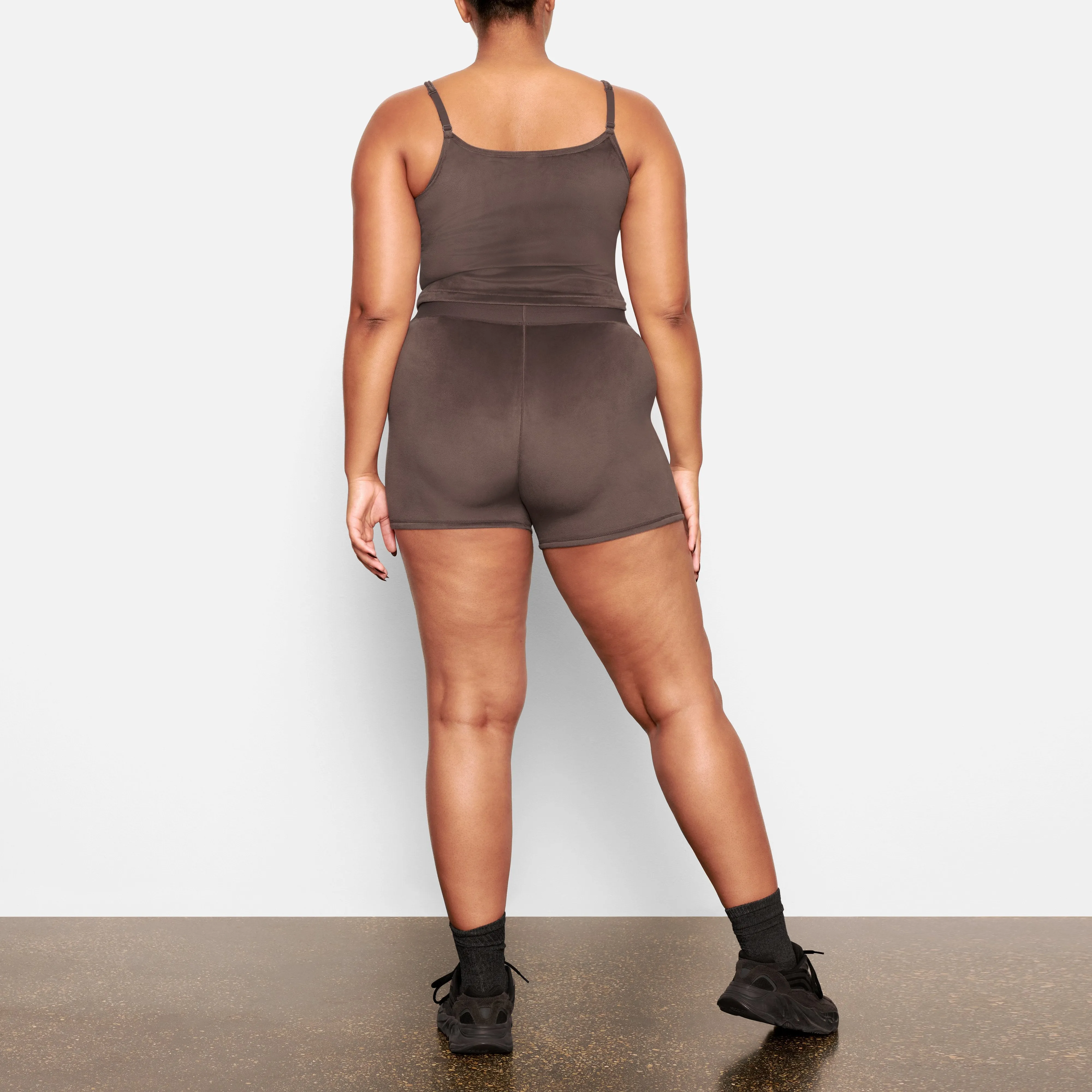 VELOUR BIKE SHORT | AMETHYST