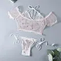 Women Lace Bra Sets Seamless Underwear Backless Vest Sexy Bralette Lingerie Ultrathin Bra & Brief Sets Female