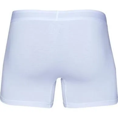 Wood Men's Super Soft Modal Blend 3 in Inseam Boxer Brief with Fly White