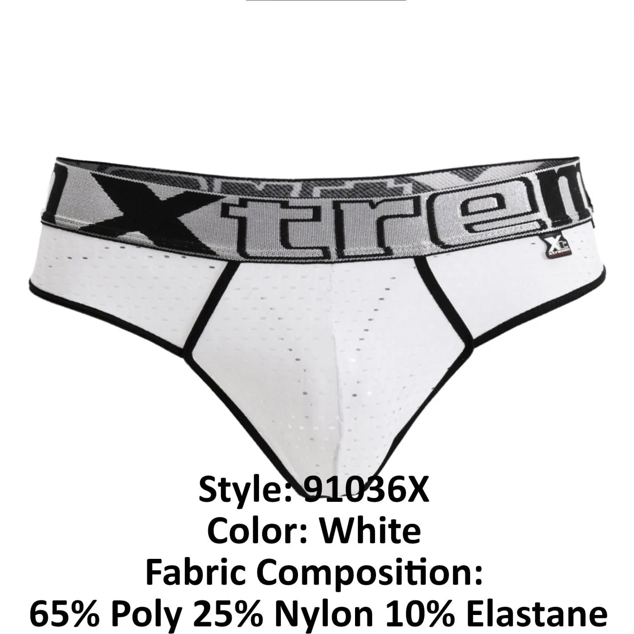 Xtremen 91036X Mesh Thongs Color White