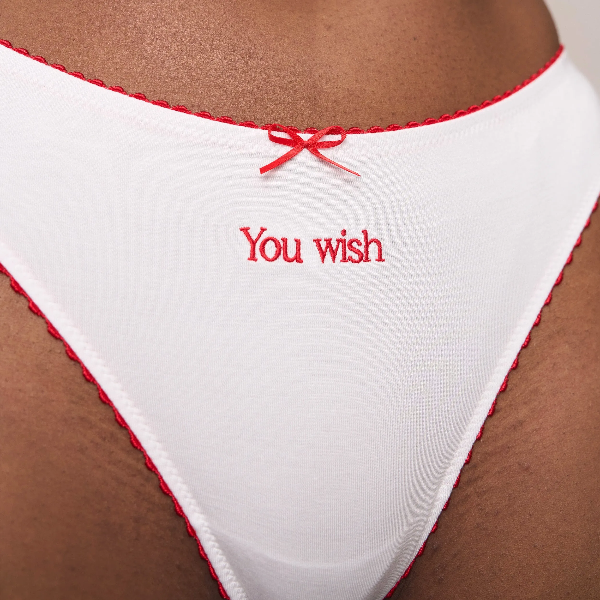 'You Wish' Thong - White